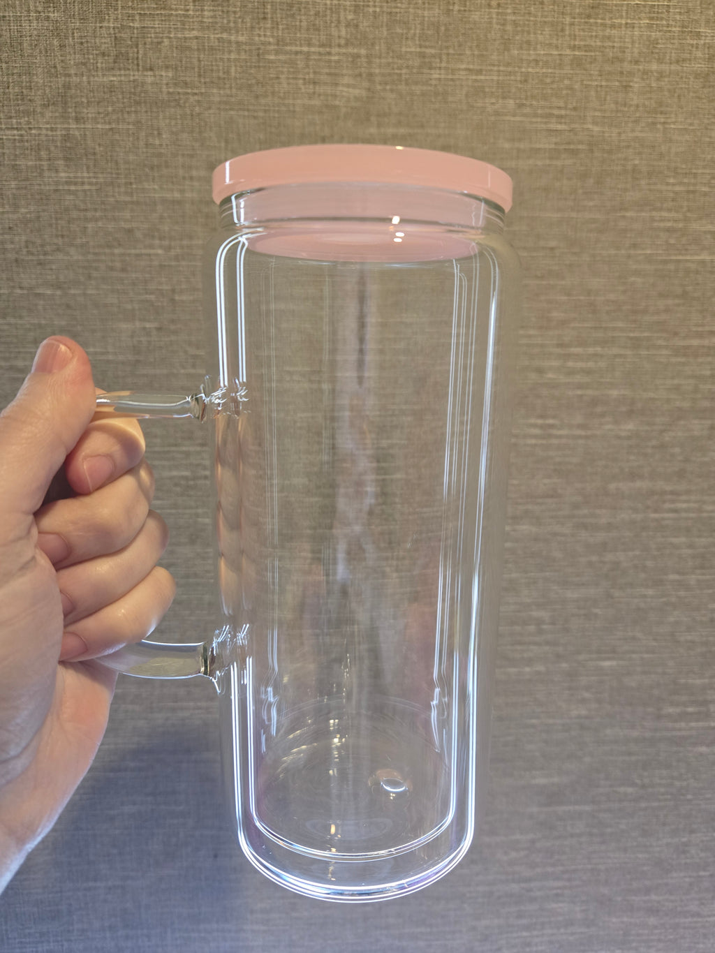 16oz Tall Glass Snowglobe with Handle